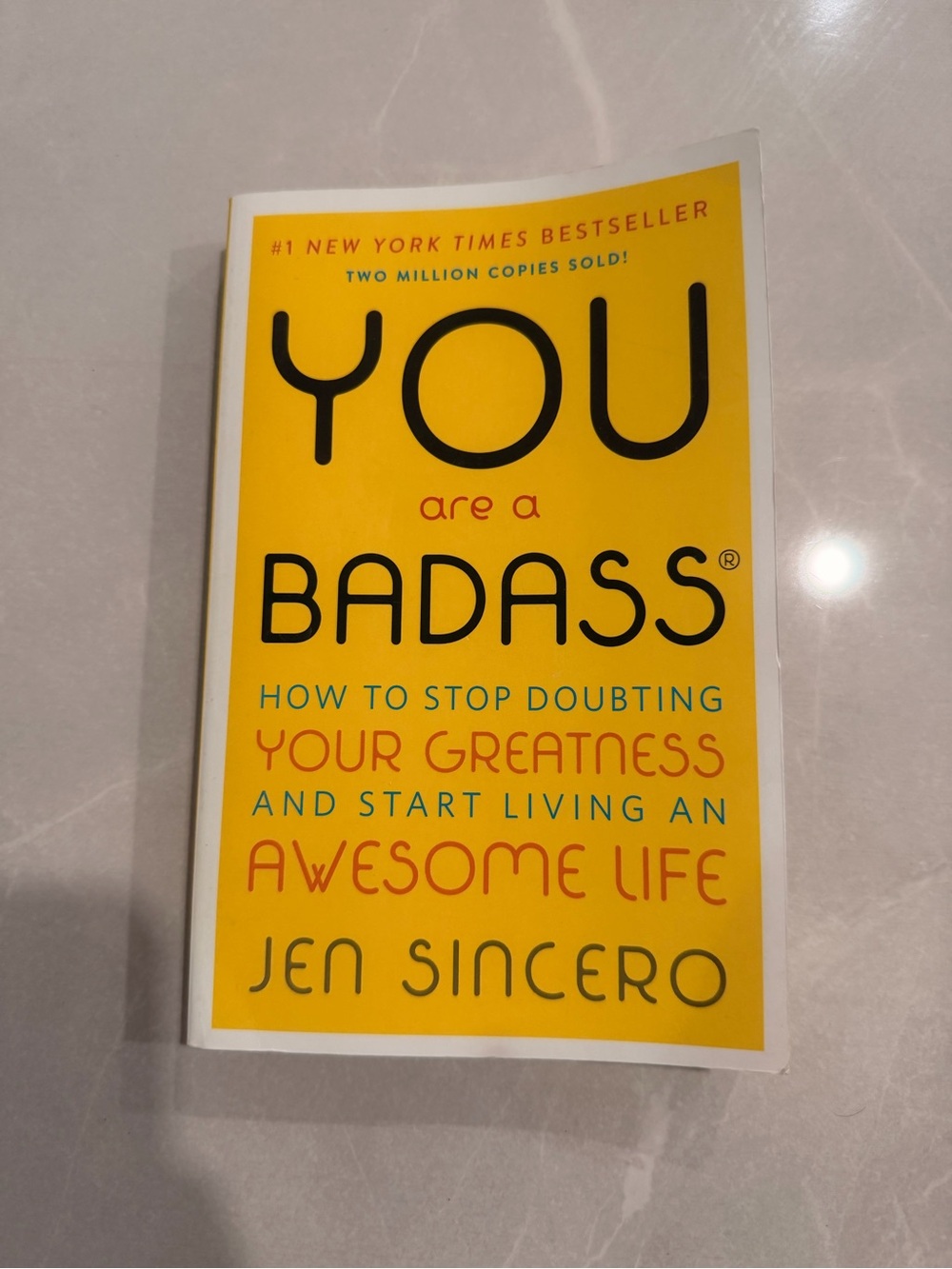 You Are a Badass by Jen Sincero - Yellow Cover Paperback